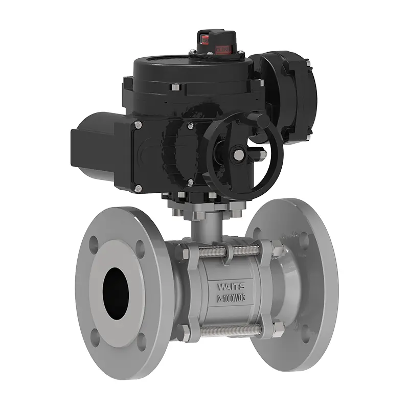 Electric Three Piece Flanged Floating Ball Valve